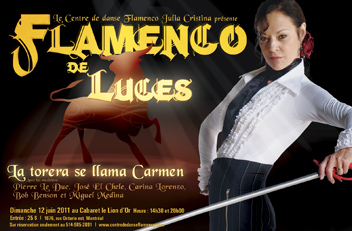 FLAMENCO DE LUCES, la torera se llama Carmen